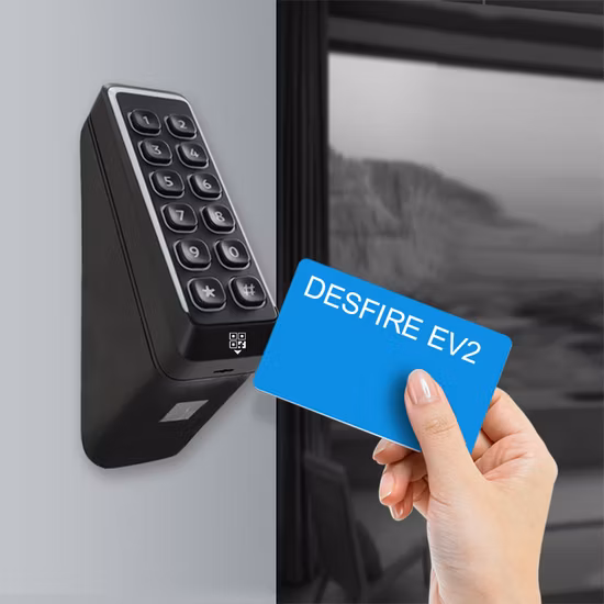 RS485 Osdp 125kHz/ 13.56MHz Mounted Qr Code Scanner Wiegand RFID Access Card Reader