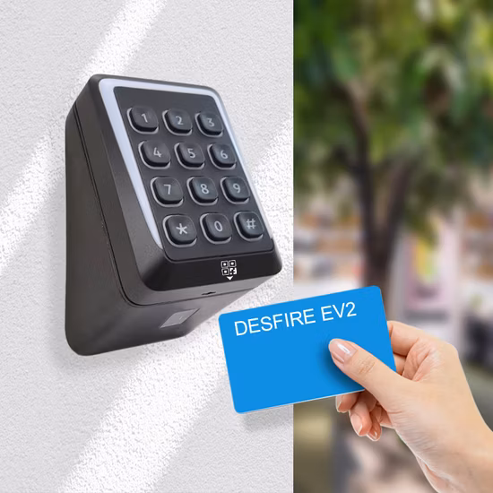 Leitor de cartão de acesso Wiegand RFID montado RS485 Osdp 125kHz/ 13,56MHz