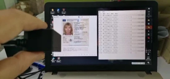 Scanner de montagem fixa 1d, leitor de código de barras de montagem fixa 2D Interface USB RS232 para passaporte e quiosque Pdf417